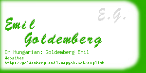 emil goldemberg business card